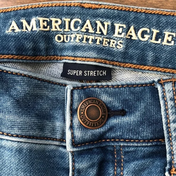 American Eagle Outfitters Blue Super Stretch Skinny Jegging Size 4 - Picture 12 of 13